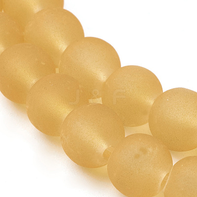 Baking Paint Transparent Glass Bead Strands GLAA-S031-6mm-11-1