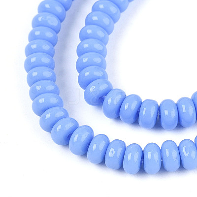 Opaque Spray Painted Glass Beads GLAA-ZX008-4mm-18W-1