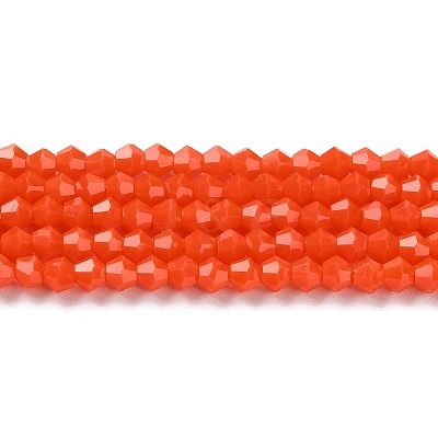 Opaque Solid Color Imitation Jade Glass Beads Strands GLAA-F029-P4mm-03-1
