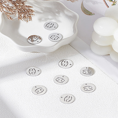 10Pcs 304 Stainless Steel Charms STAS-LP0003-19G-1