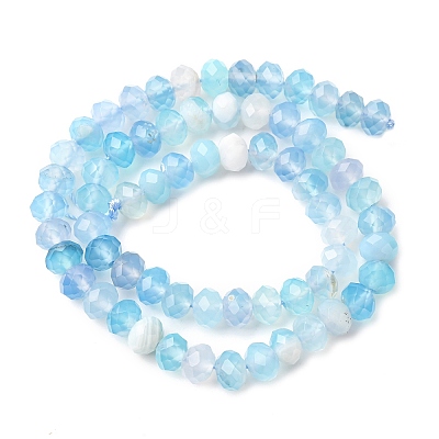 Natural Banded Agate/Striped Agate Beads Strands G-E605-A02-02F-1