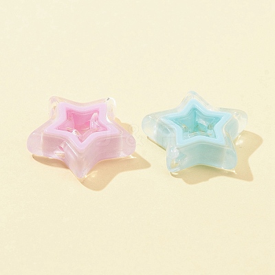 20Pcs 5 Colors Acrylic Beads SACR-FS0001-18-1