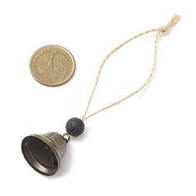 Iron Bell Pendant Decorations HJEW-JM02178-01-1