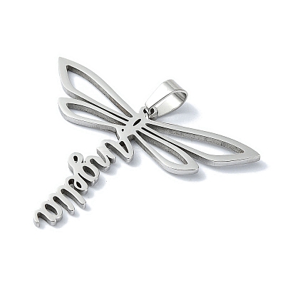 Non-Tarnish 304 Stainless Steel Pendants STAS-C097-09P-1