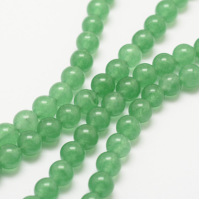Natural Green Aventurine Bead Strands X-G-P281-01-6mm-1