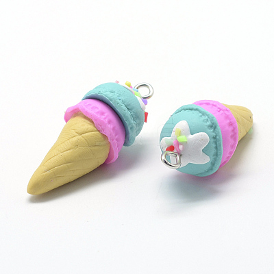 Handmade Polymer Clay Pendants X-CLAY-Q240-003E-1