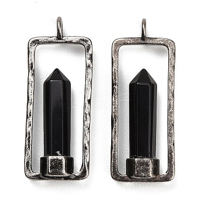 Natural Obsidian Pendants GG-CBACC2B-06AS-01-1