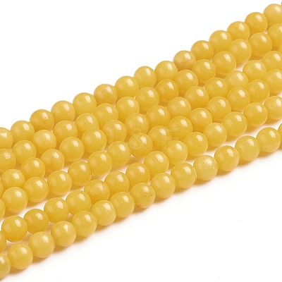 Natural Mashan Jade Round Beads Strands X-G-D263-4mm-XS07-1