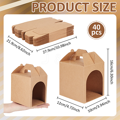 Kraft Paper Folding Paper Pet Gift Packing Tote Boxes CON-WH0089-238B-1