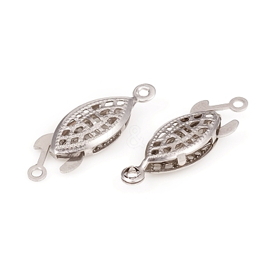 Tarnish Resistant 304 Stainless Steel Box Clasps STAS-G229-03P-1