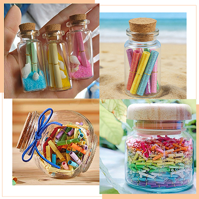 100Pcs Paper Message in a Bottle Capsule Letter Roll AJEW-SC0004-36B-1
