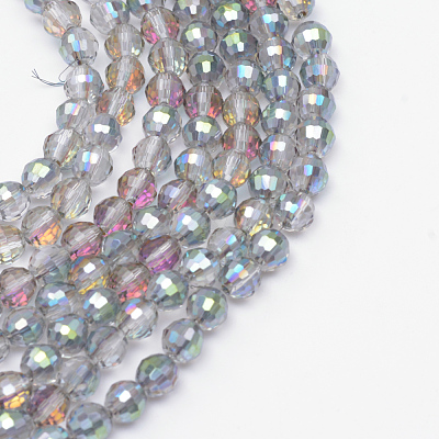 Electroplate Glass Bead Strands X-EGLA-R041-8mm-01-1