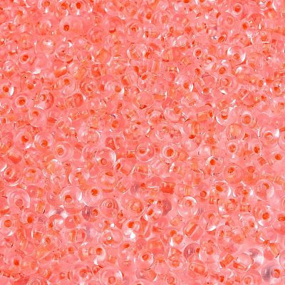 6/0 Inside Colours Transparent Glass Seed Beads X1-SEED-T007-07H-1