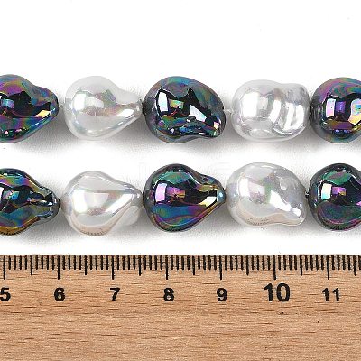 Electroplated Glass Beads Strands GLAA-Z013-01A-04-1