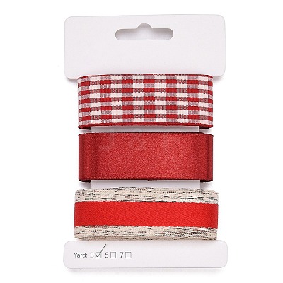 9 Yards 3 Styles Polyester Ribbon SRIB-A014-A03-1