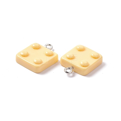 Opaque Resin Pendants RESI-G051-04B-1