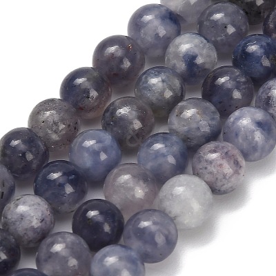 Natural Iolite Beads Strands X-G-G300-A04-6mm-1