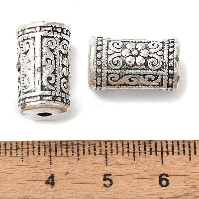 Column with Flower Pattern Alloy Beads TIBE-R294-023-1