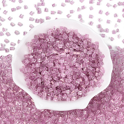 Transparent Inside Colours Glass Seed Beads SEED-T007-13C-1