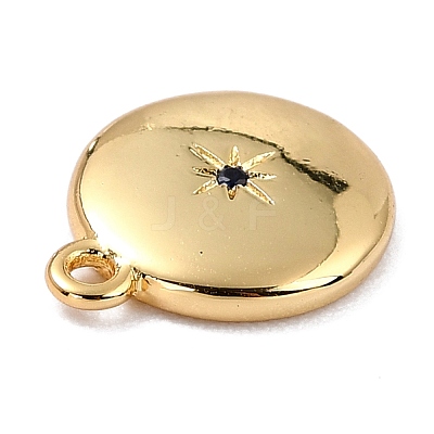 Brass Micro Pave Cubic Zirconia Charms ZIRC-I054-13G-05-1