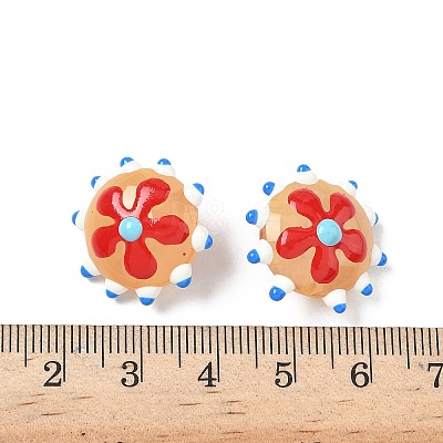 Baking Paint Glass Enamel Beads LAMP-S080-03H-1