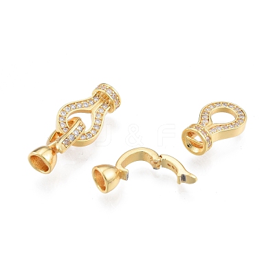 Brass Fold Over Clasps KK-A165-04G-1