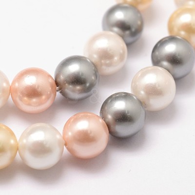 Shell Pearl Bead Strands BSHE-L017-17-1