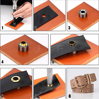 200 Sets 4 Colors Iron Grommet Eyelet Findings SCRA-GF0001-10A-04-1