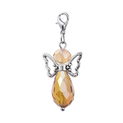 Faceted Glass Pendants HJEW-JM00393-M-1