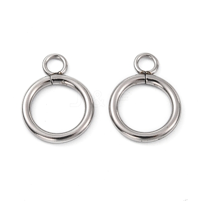 Non-Tarnish 304 Stainless Steel Ring Toggle Clasps X-STAS-Q179-01-1