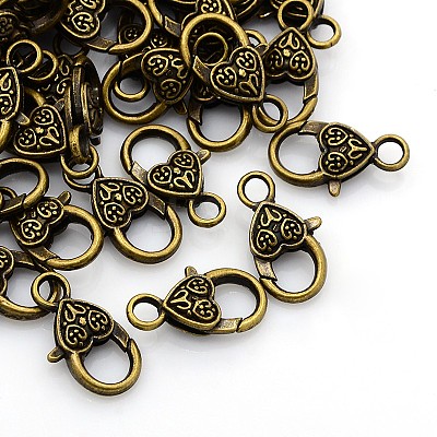 Tibetan Style Alloy Lobster Claw Clasps X-MLF014Y-NF-1