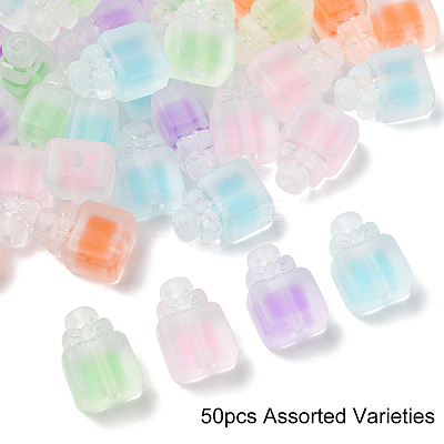 50Pcs Transparent Acrylic Beads OACR-YW0002-12-1