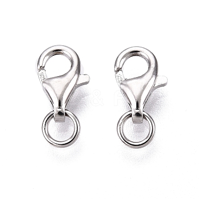 Anti-Tarnish 925 Sterling Silver Lobster Claw Clasps STER-N016-35P-1