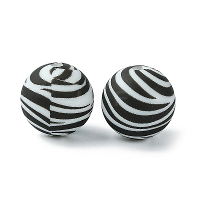 Round/Polygon Food Grade Silicone Focal Beads SIL-F003-06C-1