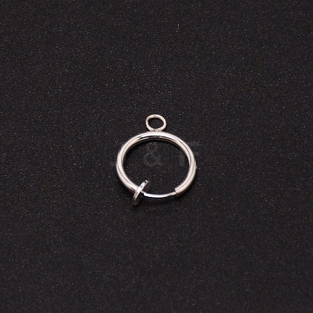 Brass Clip-on Hoop Earring Findings KK-WH0047-02A-1