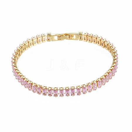 Cubic Zirconia Classic Tennis Bracelet ZIRC-S067-073G-NF-1