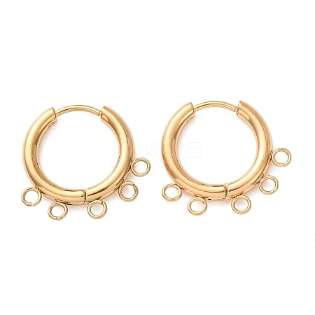 304 Stainless Steel Hoop Earring Findings STAS-D183-02A-G-1