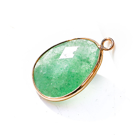 Natural Green Strawberry Quartz Pendants PW-WG32281-02-1