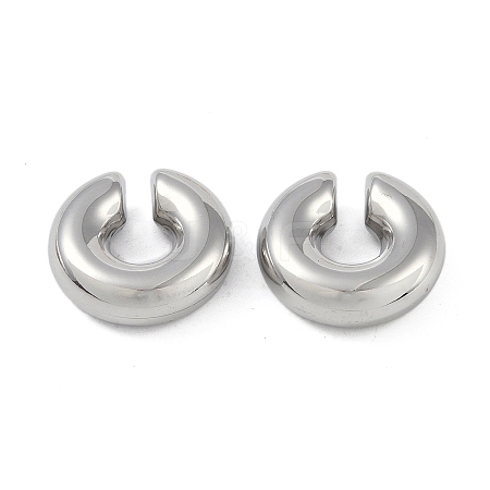 304 Stainless Steel Cuff Earrings EJEW-K278-01B-P-1