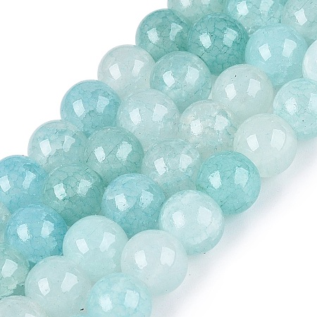 Baking Paint Crackle Glass Beads Strands GLAA-Q106-03A-15-1