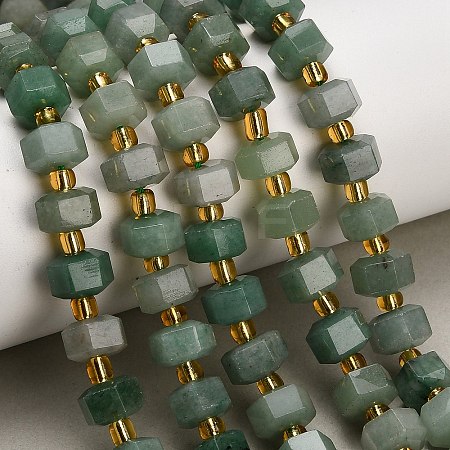 Natural Green Aventurine Beads Strands GG-CBAACA3-A02-01-1