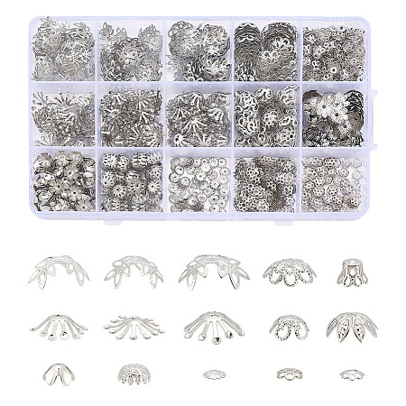 756Pcs 12 Styles Iron Bead Caps IFIN-ME0001-05-1