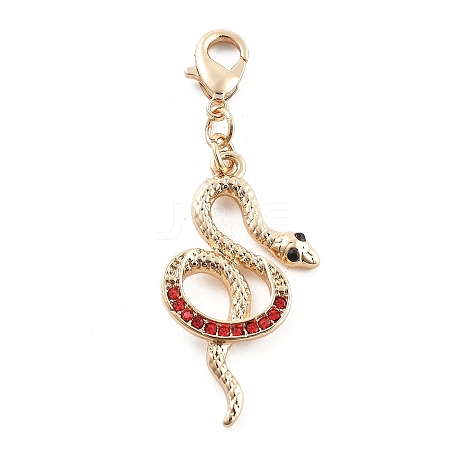 Alloy Rhinestone Pendant Decoration HJEW-P021-01H-G-1