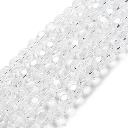 Electroplate Transparent Glass Beads Strands LS-EGLA-A035-T8mm-A19-1