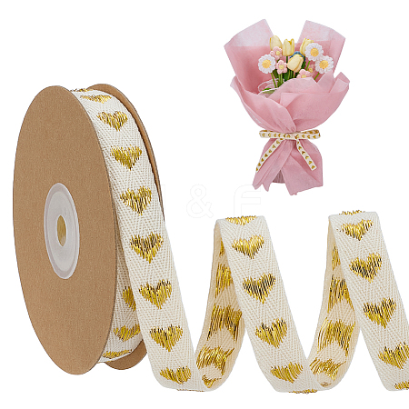 Heart Cotton Ribbon OCOR-WH0101-138C-1