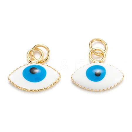 Brass Enamel Pendants KK-M220-03G-B-1