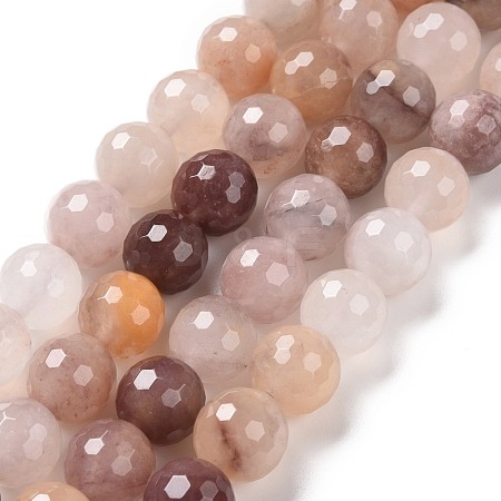Natural Violet Strawberry Quartz Beads Strands G-E571-02C-1