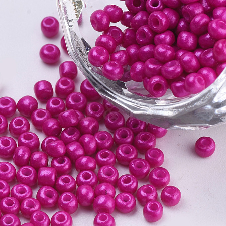Baking Paint 8/0 Glass Seed Beads SEED-Q025-3mm-L13-1