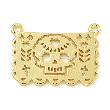 Halloween Theme Rack Plating Brass Pendants KK-Z067-18G-01-1