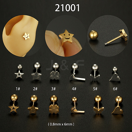Star 316L Surgical Stainless Steel Cartilage Earrings FS-WG6A06F-01-1